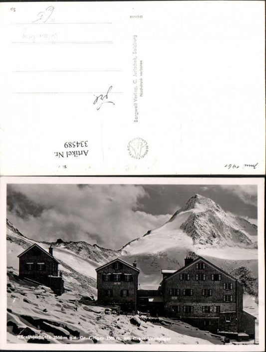 334589,Kürsingerhütte Berghütte b. Neukirchen geg. Großen Geiger Bergkulisse
