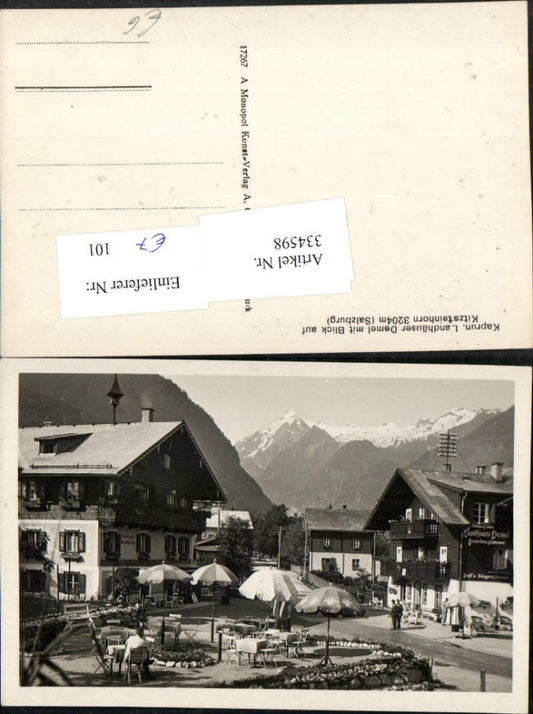 334598,Kaprun Landhäuser Demerl m. Blick auf Kitzsteinhorn Bergkulisse
