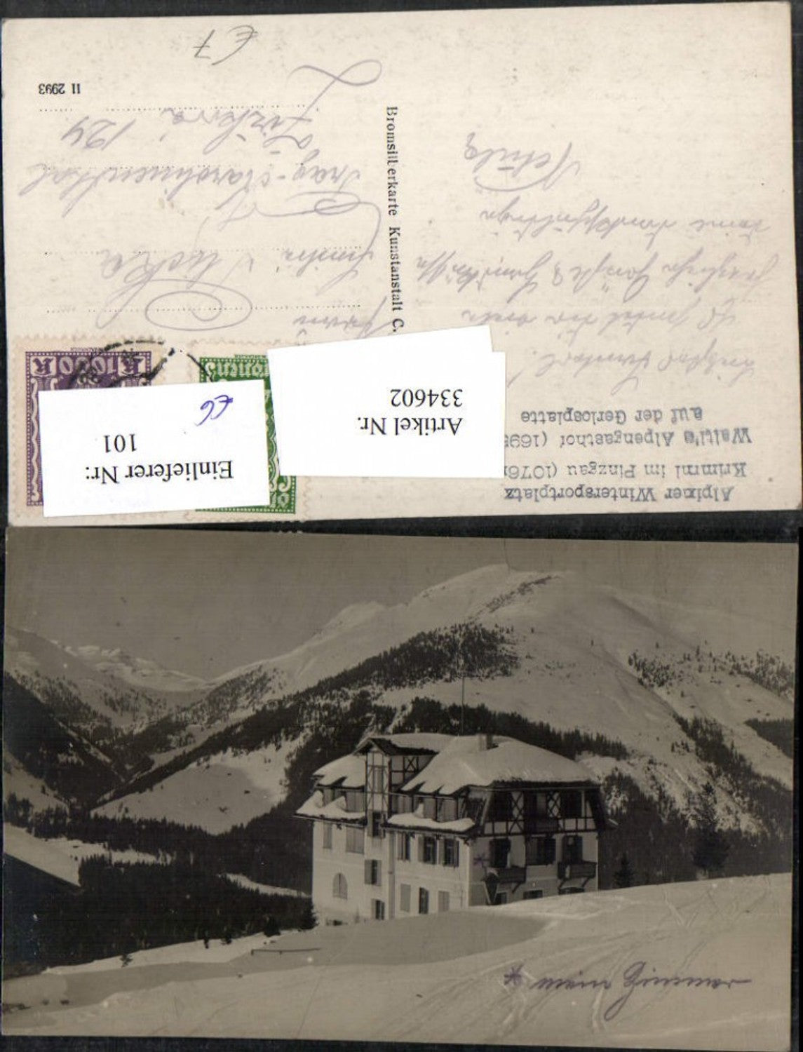 334602,Krimml im Pinzgau Alpengasthof Waltl Bergkulisse Winterbild