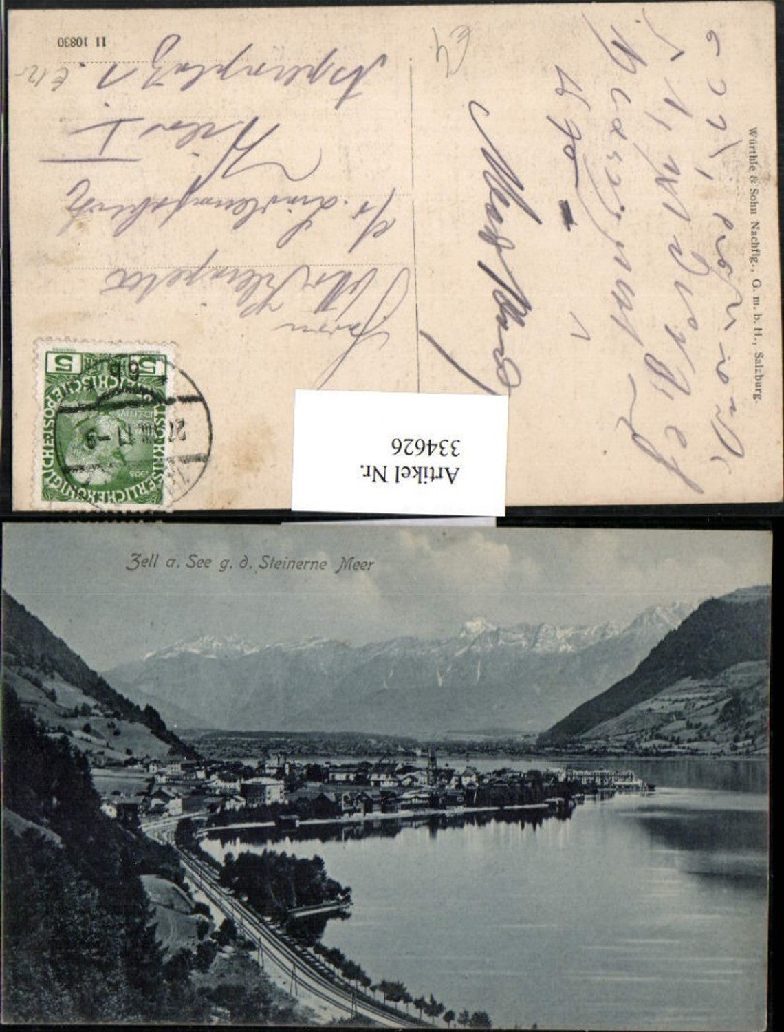 334626,Zell am See Totale geg. Steinerne Meer Bergkulisse