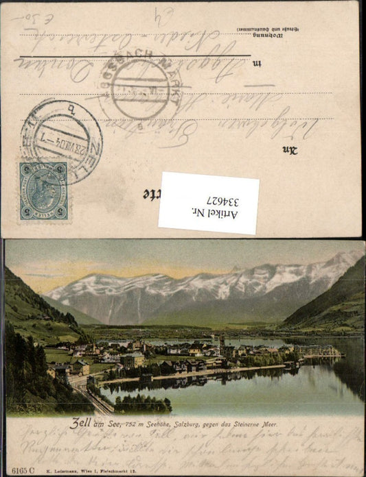 334627,Zell am See Totale geg. Steinerne Meer Bergkulisse