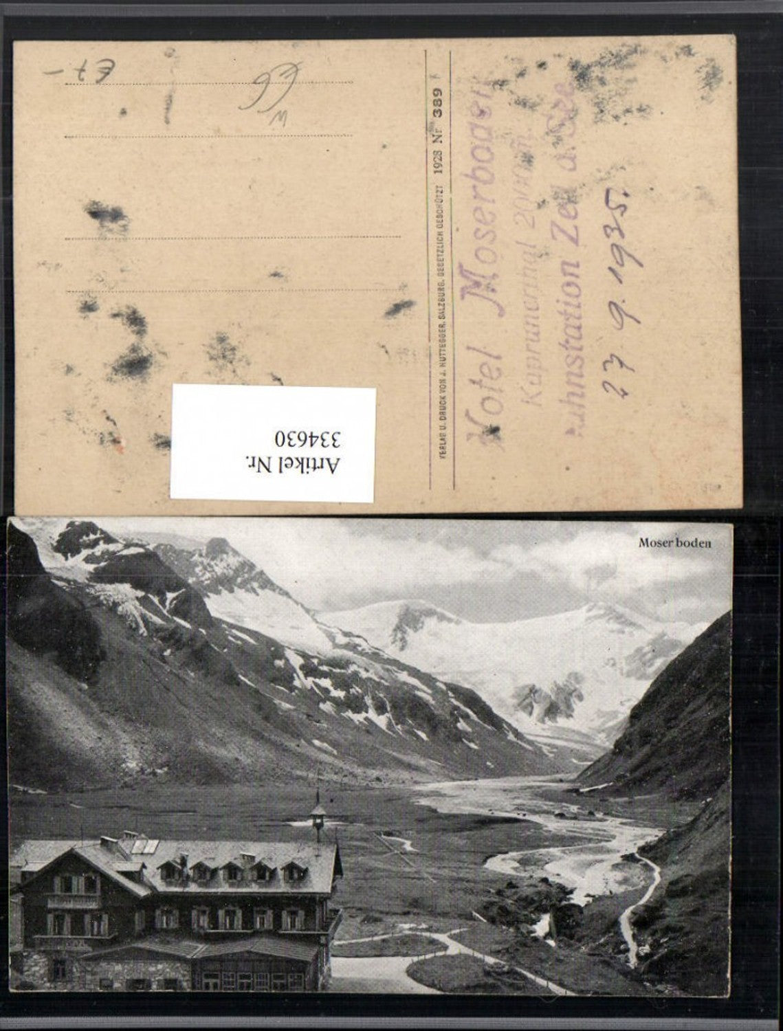 334630,Mooserboden Gasthof b. Kaprun Bergkulisse