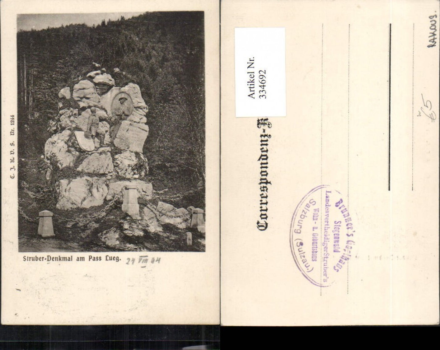 334692,Struber Monument at the Lueg Pass near Golling