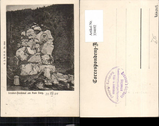 334692,Struber-Denkmal am Pass Lueg b. Golling
