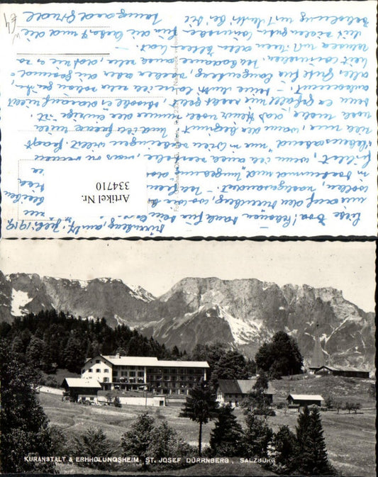 334710,Kuranstalt u. Erholungsheim St. Josef Dürrnberg b. Hallein Bergkulisse