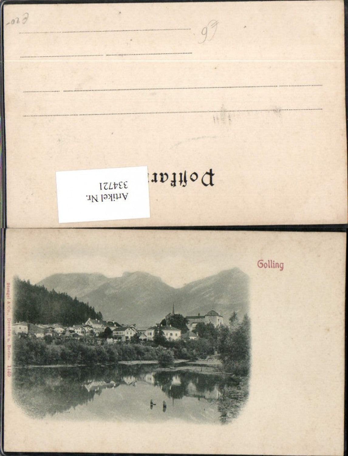 334721,Golling Teilansicht Bergkulisse pub Stengel & Co 1440