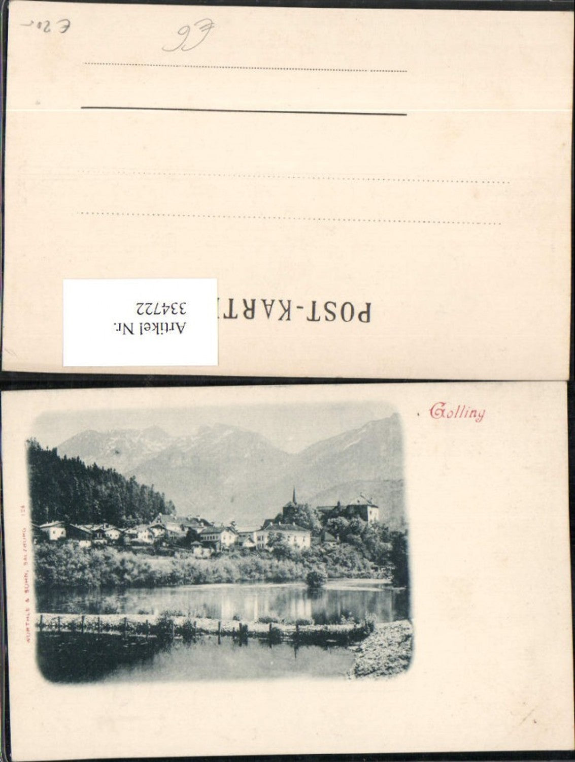 334722,Golling Teilansicht Bergkulisse
