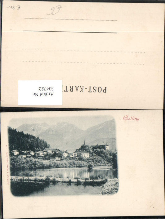 334722,Golling Teilansicht Bergkulisse