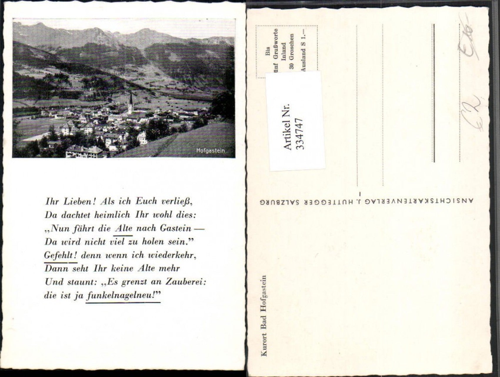 Alte Ansichtskarte – Old Postcard