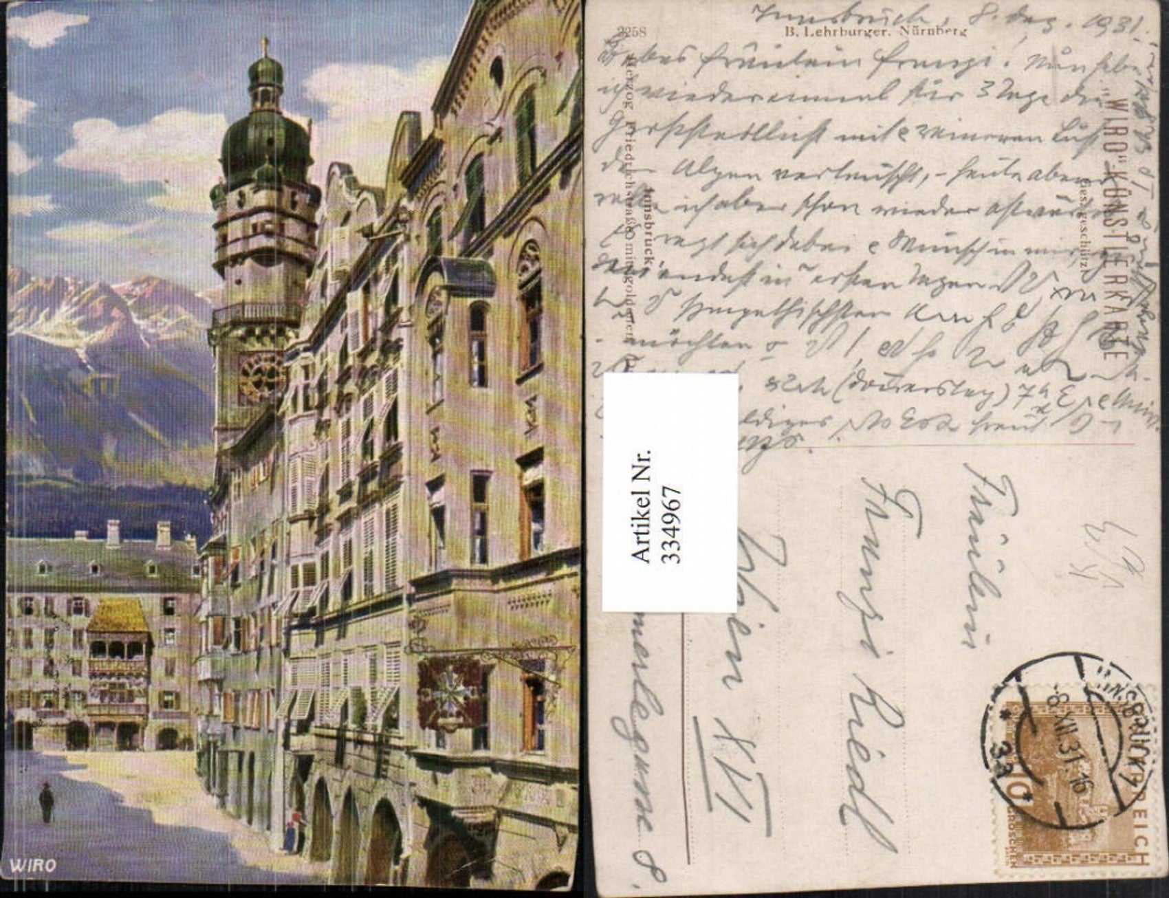 Alte Ansichtskarte – Old Postcard