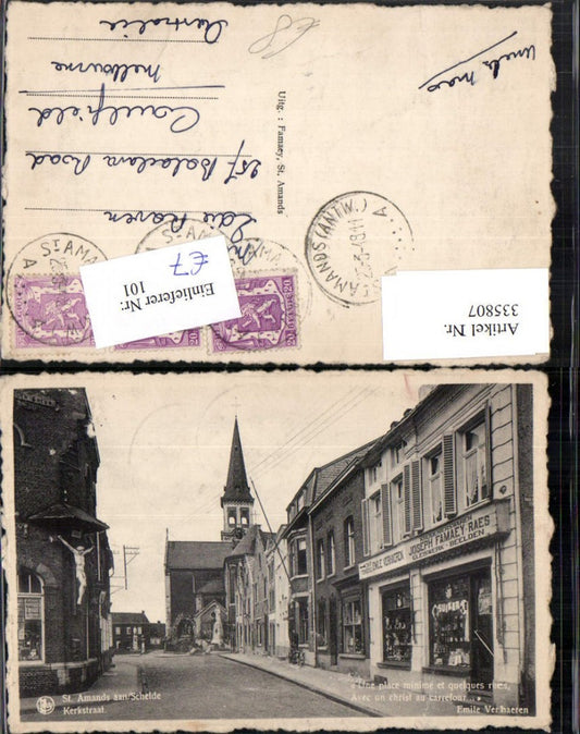 335807, St. Amands aan Schelde Kerkstraat Street view Church Shop