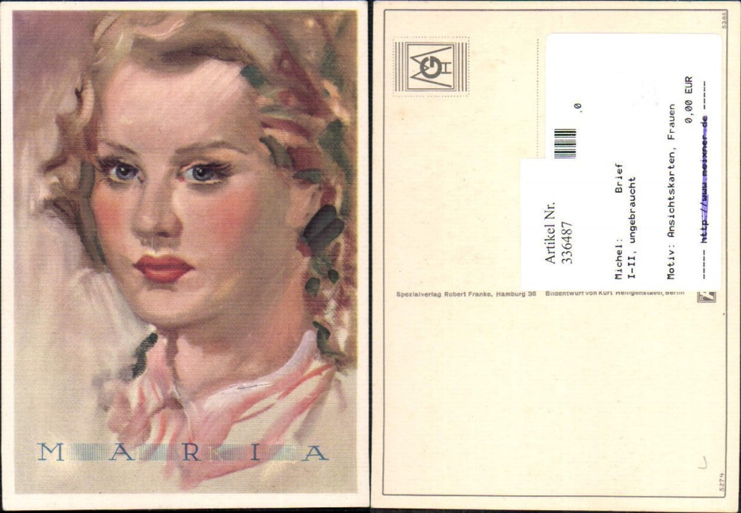 336487,Künstler Ak Frau Portrait Maria