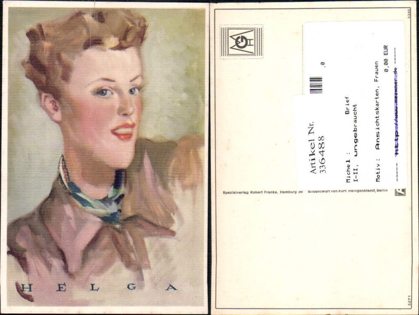 336488,Künstler Ak Frau Portrait Helga