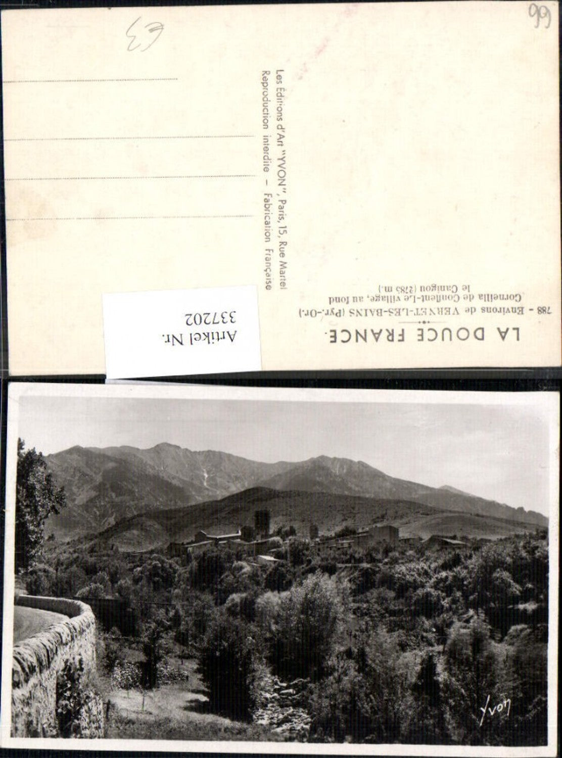 337202,Languedoc-Roussillon Pyrenees-Orientales Environs de Vernet Les Bains Corneilla de Conflent Le village