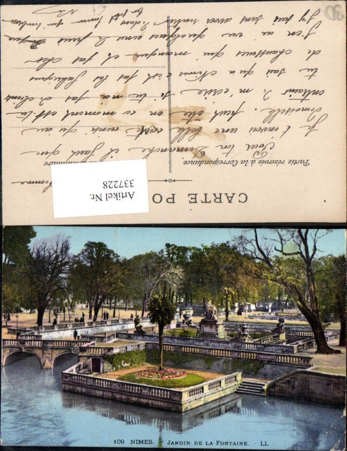 337228,Languedoc-Roussillon Gard Nimes Jardin de la Fontaine Park Wasseranlagen