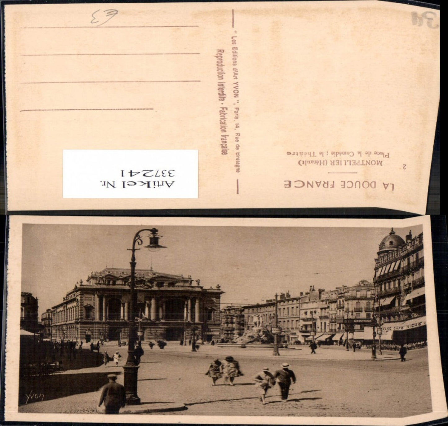 337241,Languedoc-Roussillon Herault Montpellier La Place de la Comedie le Theatre Theater