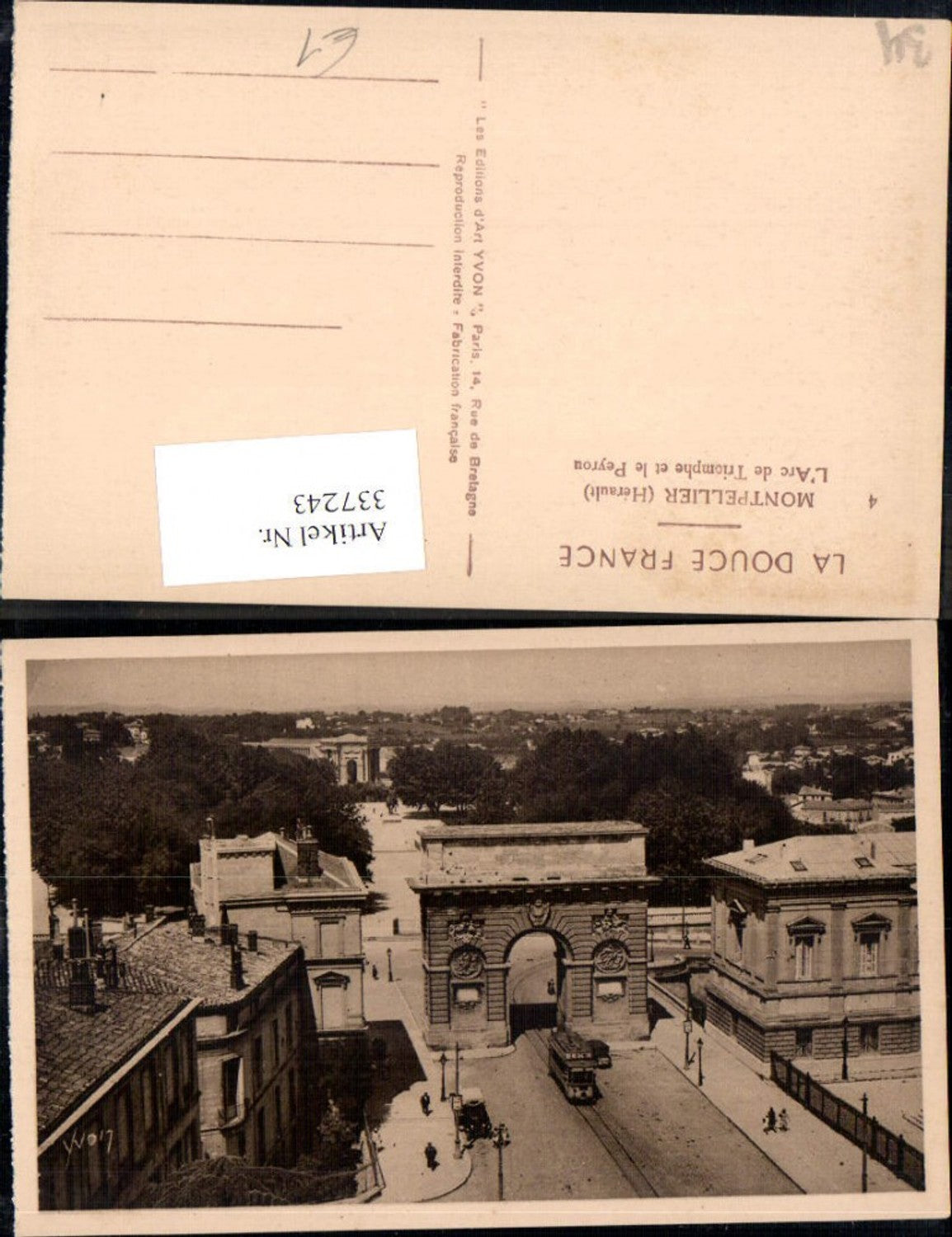 337243,Languedoc-Roussillon Herault Montpellier L Arc de Triomphe et le Peyrou Triumphbogen