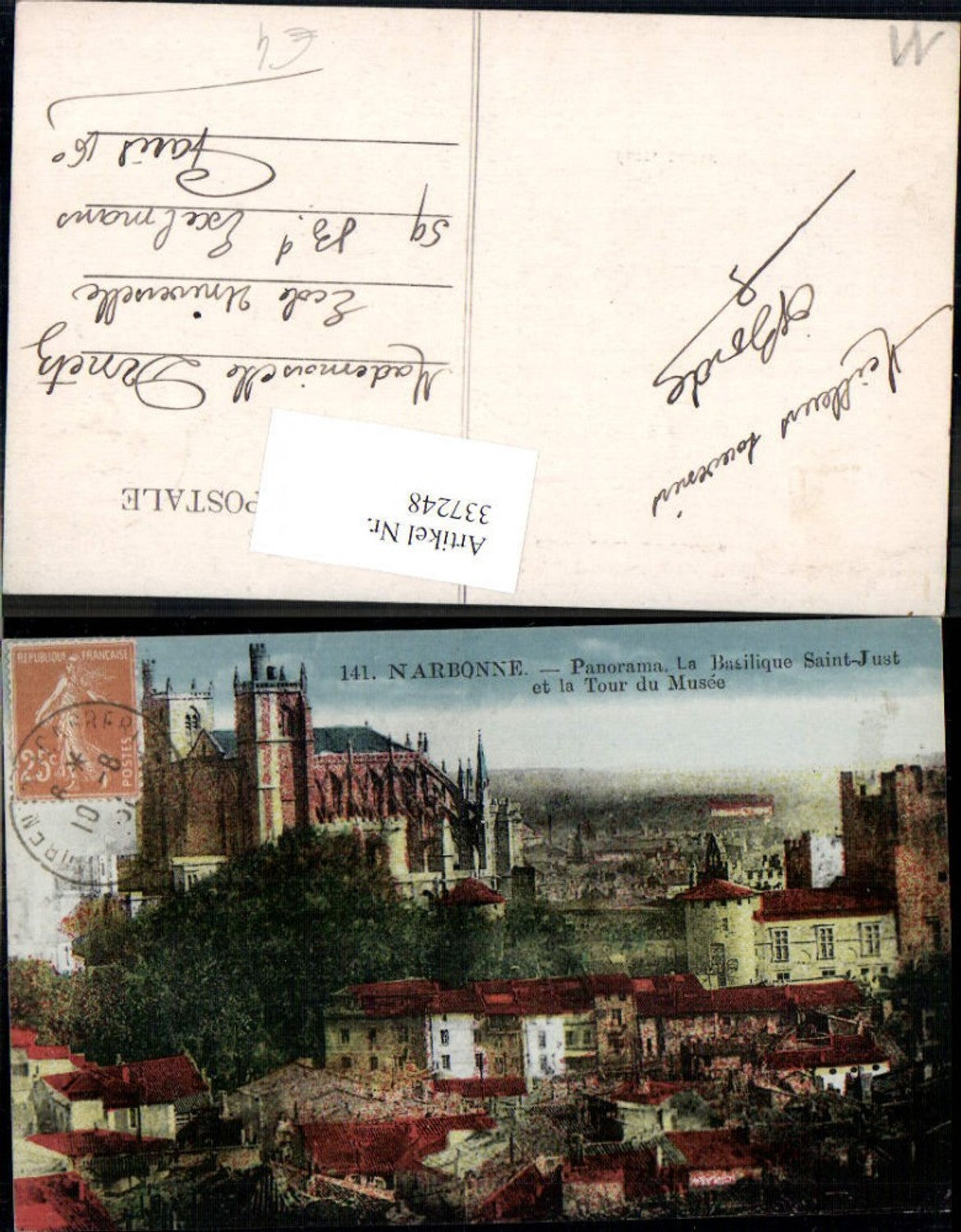 337248,Languedoc-Roussillon Aude Narbonne Panorama La Basilique Saint Just et la Tour du Musee