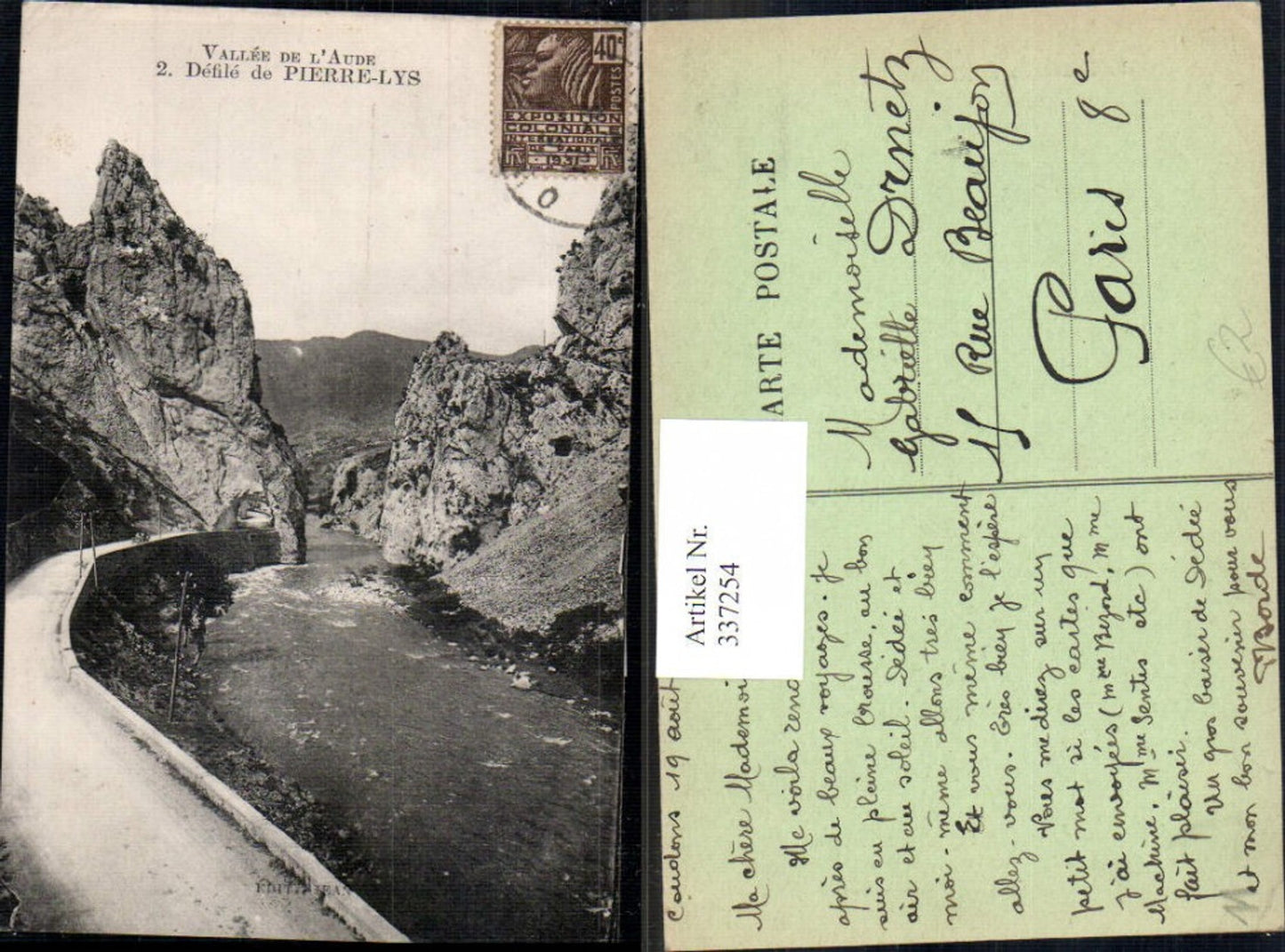 337254,Languedoc-Roussillon Aude Defile de Pierre Lys Fluss Straße