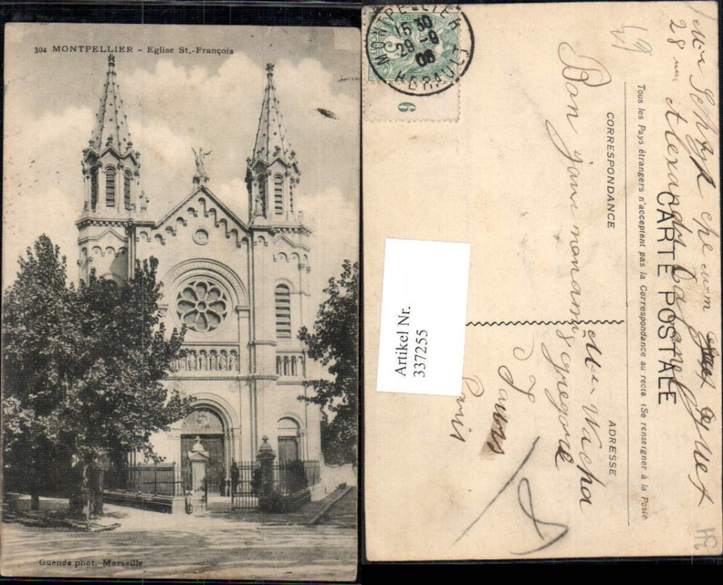 337255,Languedoc-Roussillon Herault Montpellier Eglise St Francois Kirche