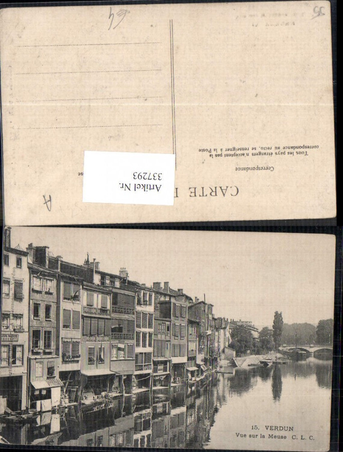 337293,Lorraine Meuse Verdun Vue sur la Meuse
