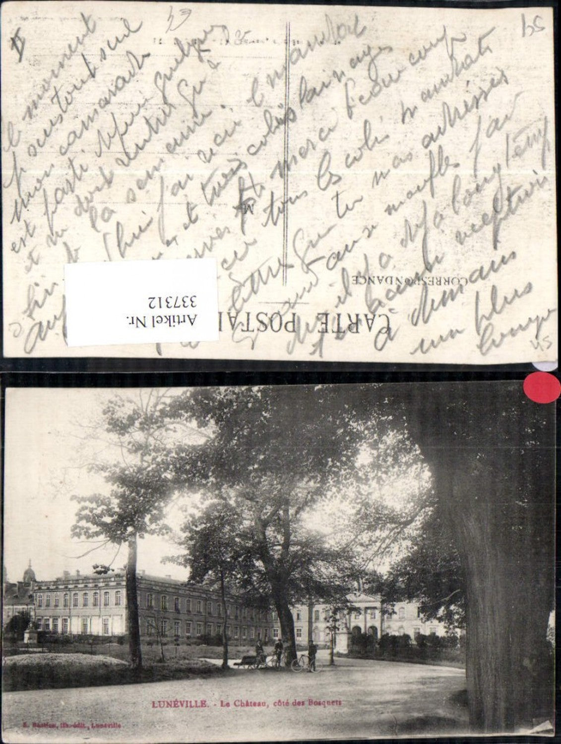 337312,Lothringen Meurthe-et-Moselle Luneville Le Chateau cote des Bosquets Schloss