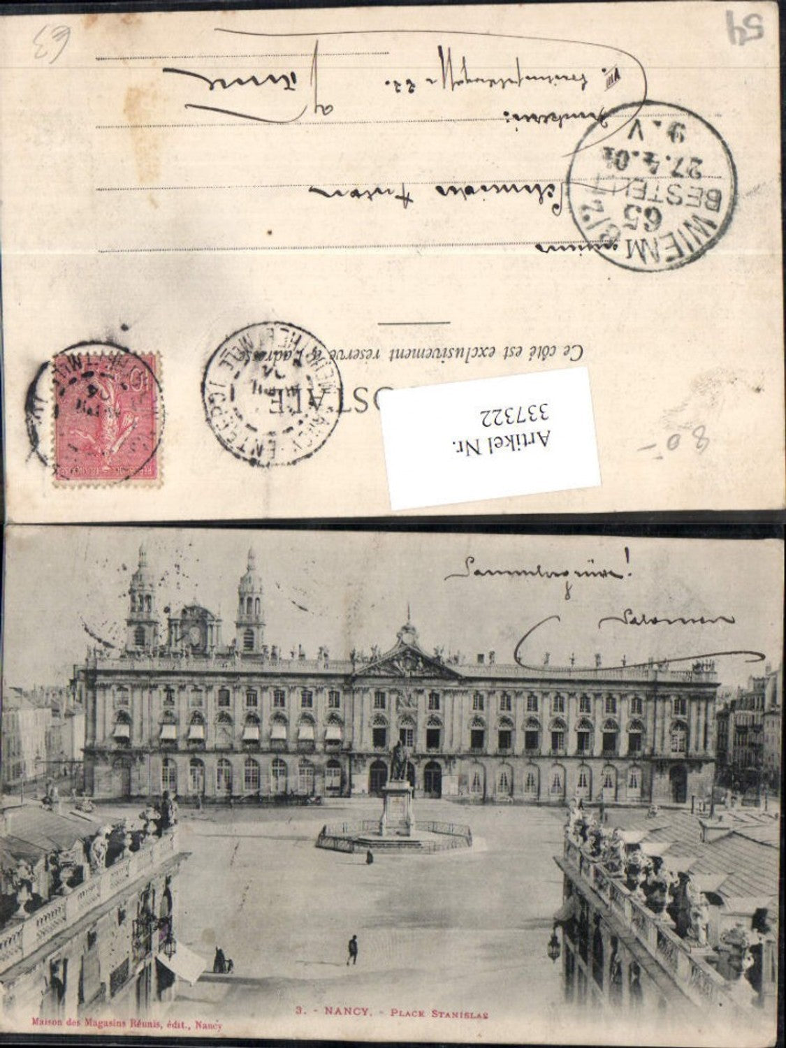337322,Lothringen Meurthe-et-Moselle Nancy Place Stanislas
