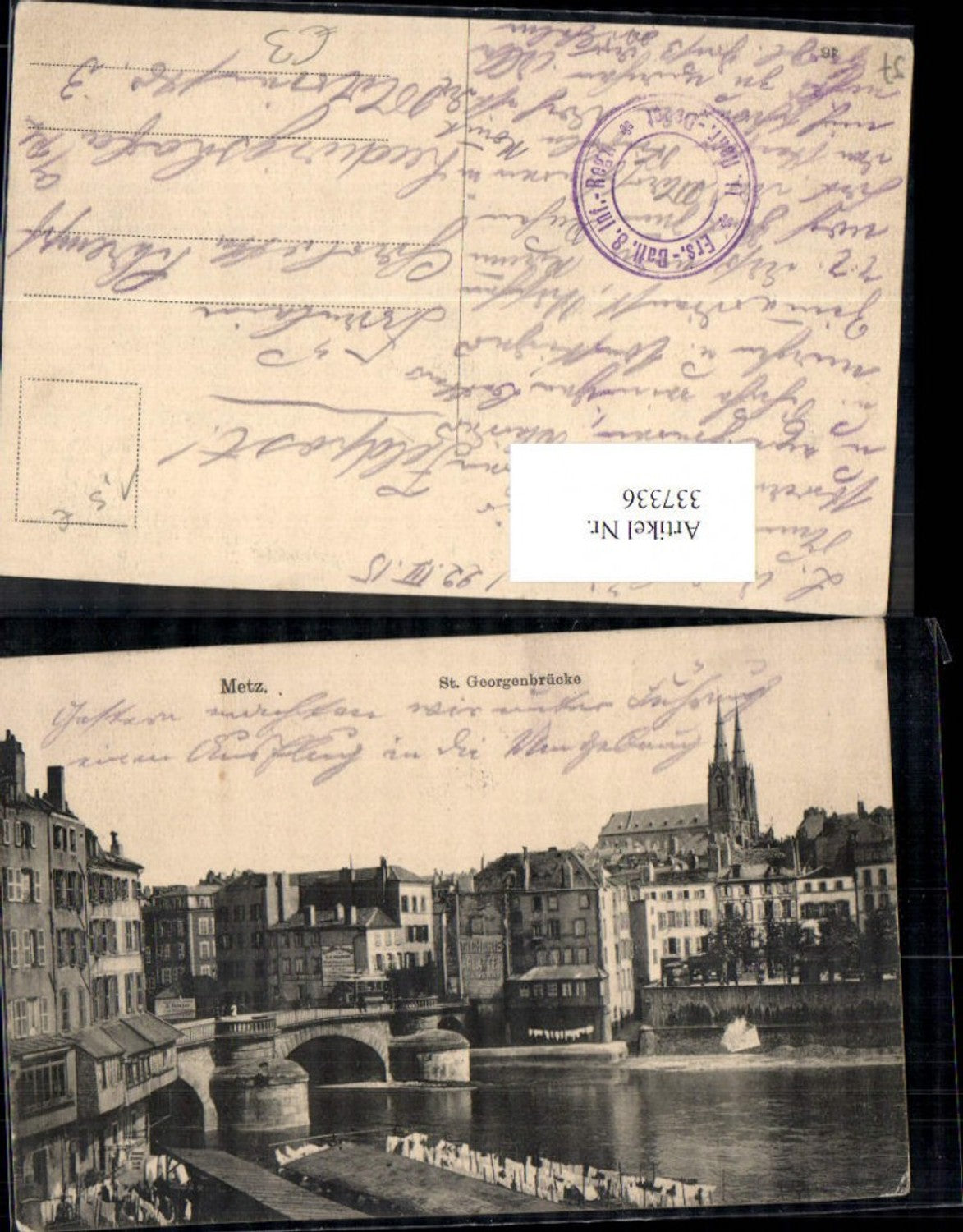 337336,Lothringen Moselle Metz St Georgenbrücke Brücke