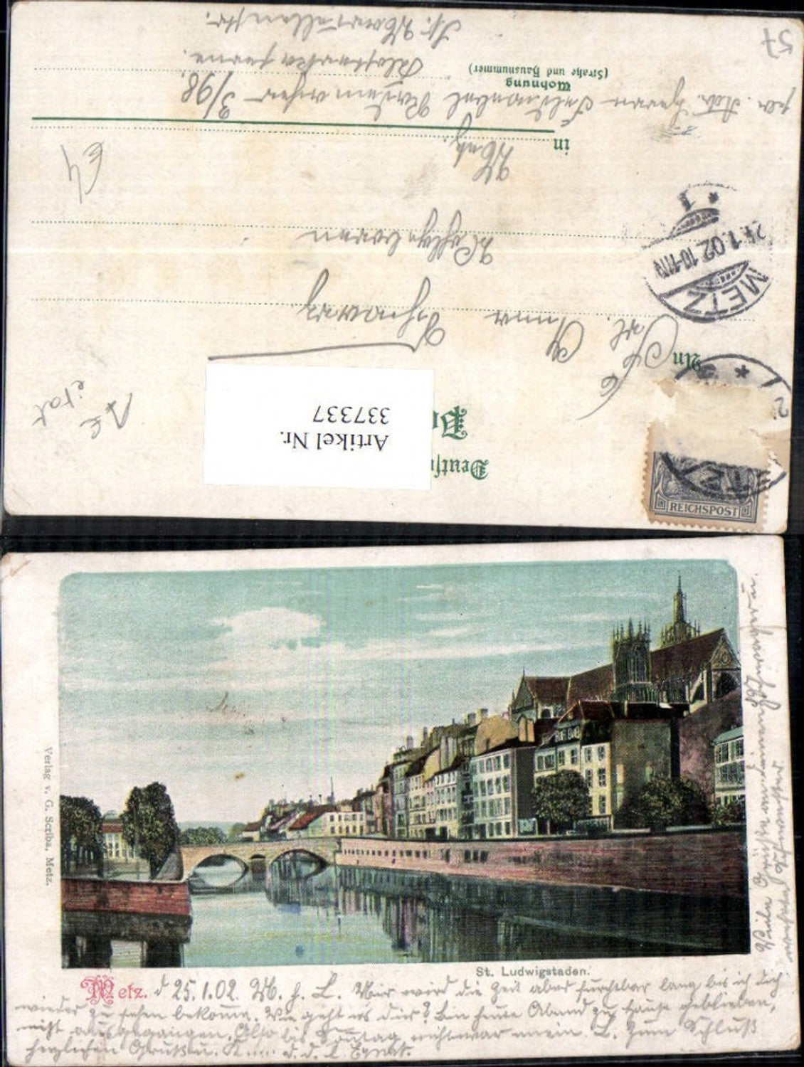337337,Lothringen Moselle Metz St Ludwigstaden Brücke