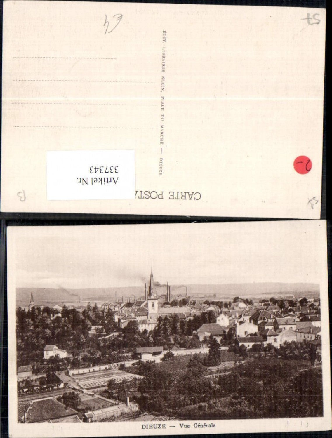 337343,Lothringen Moselle Dieuze Vue Generale Totale