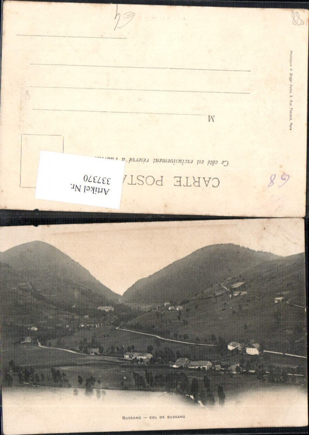 337370,Lothringen Vosges Bussang Col de Bussang