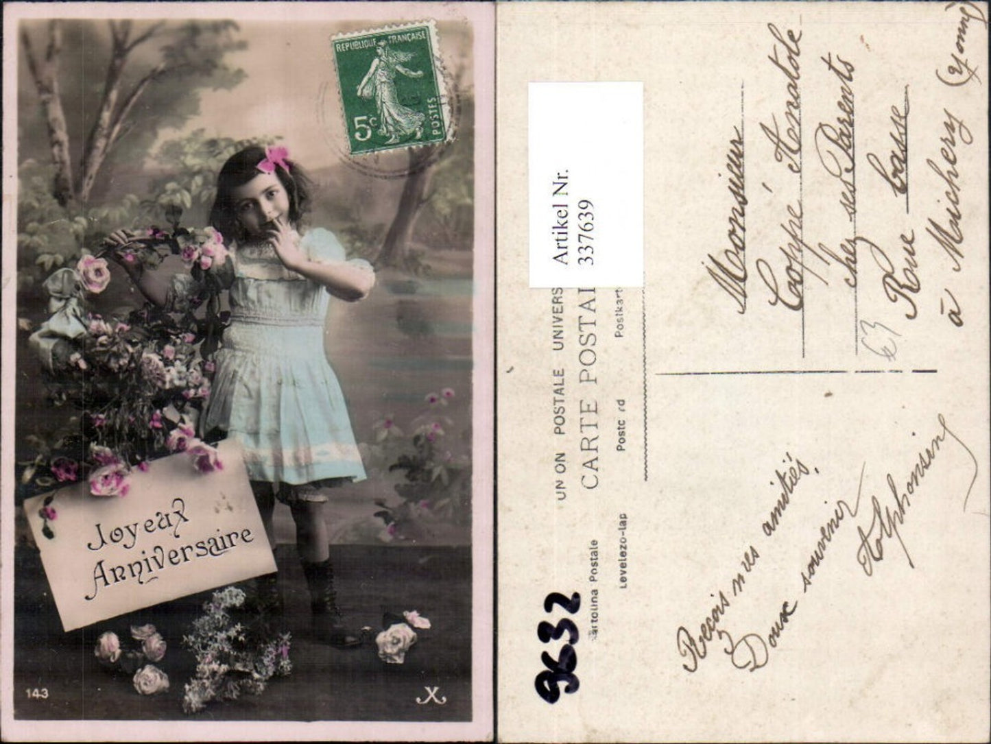 337639, Child Girl Dress Floral Sign