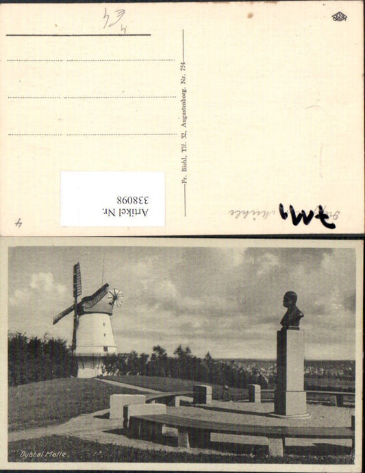 338098,Windmühle Dybbol Molle Düppeler Mühle Sonderborg Denkmal Büste