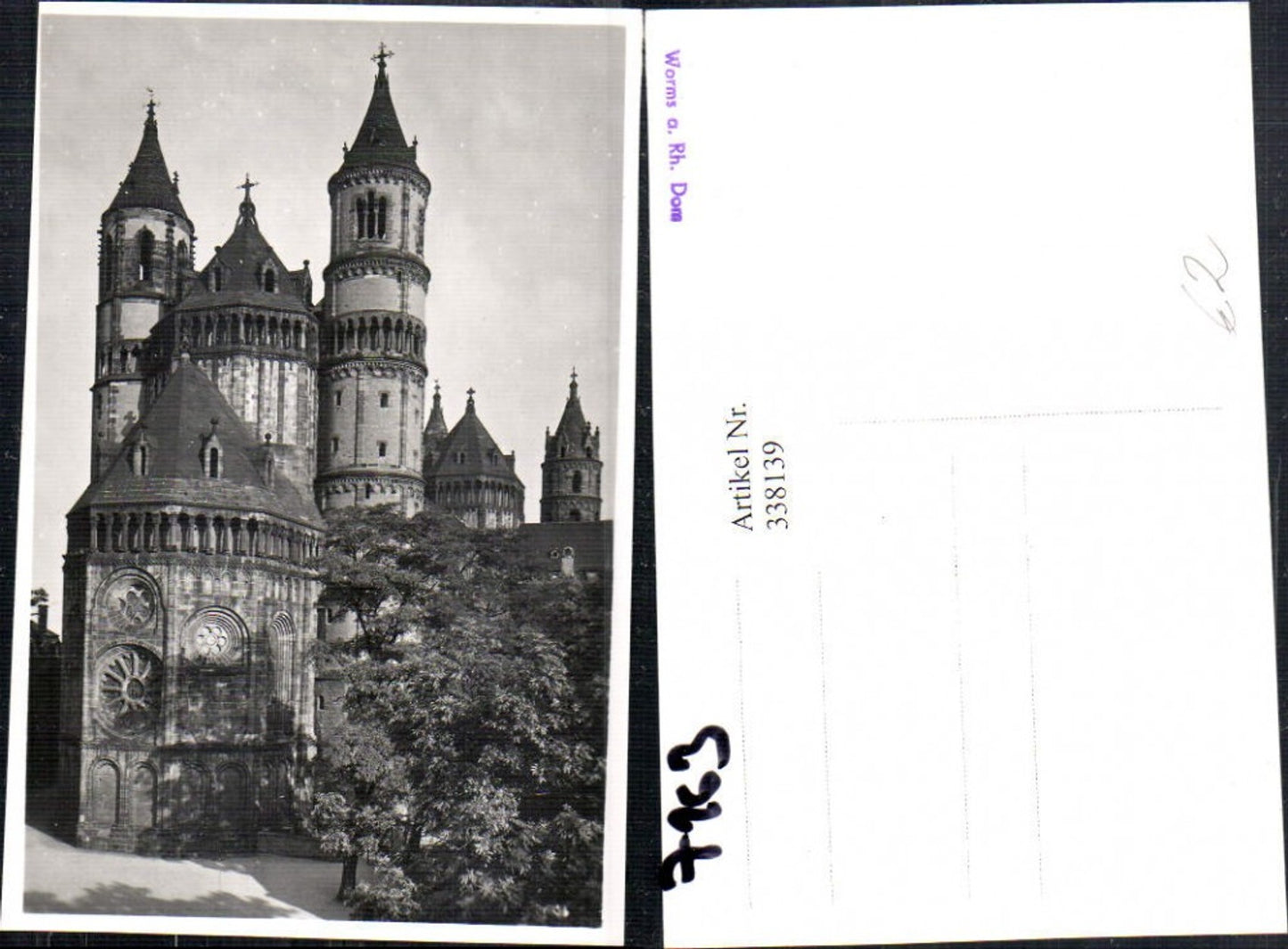 338139,Foto Ak Kirche Worms a. Rhein Dom