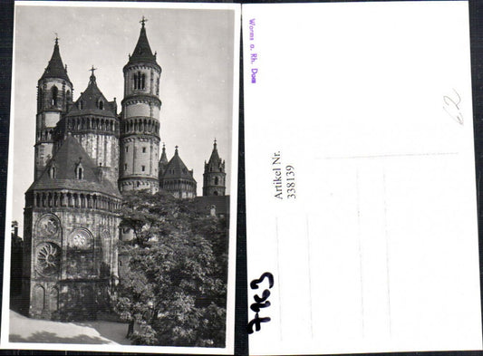 338139,Foto Ak Kirche Worms a. Rhein Dom