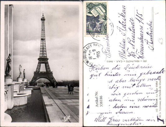 338186,Turm Paris La Tour Eiffel et la Terrasse du Palais de Chaillot Eiffelturm Brunnen