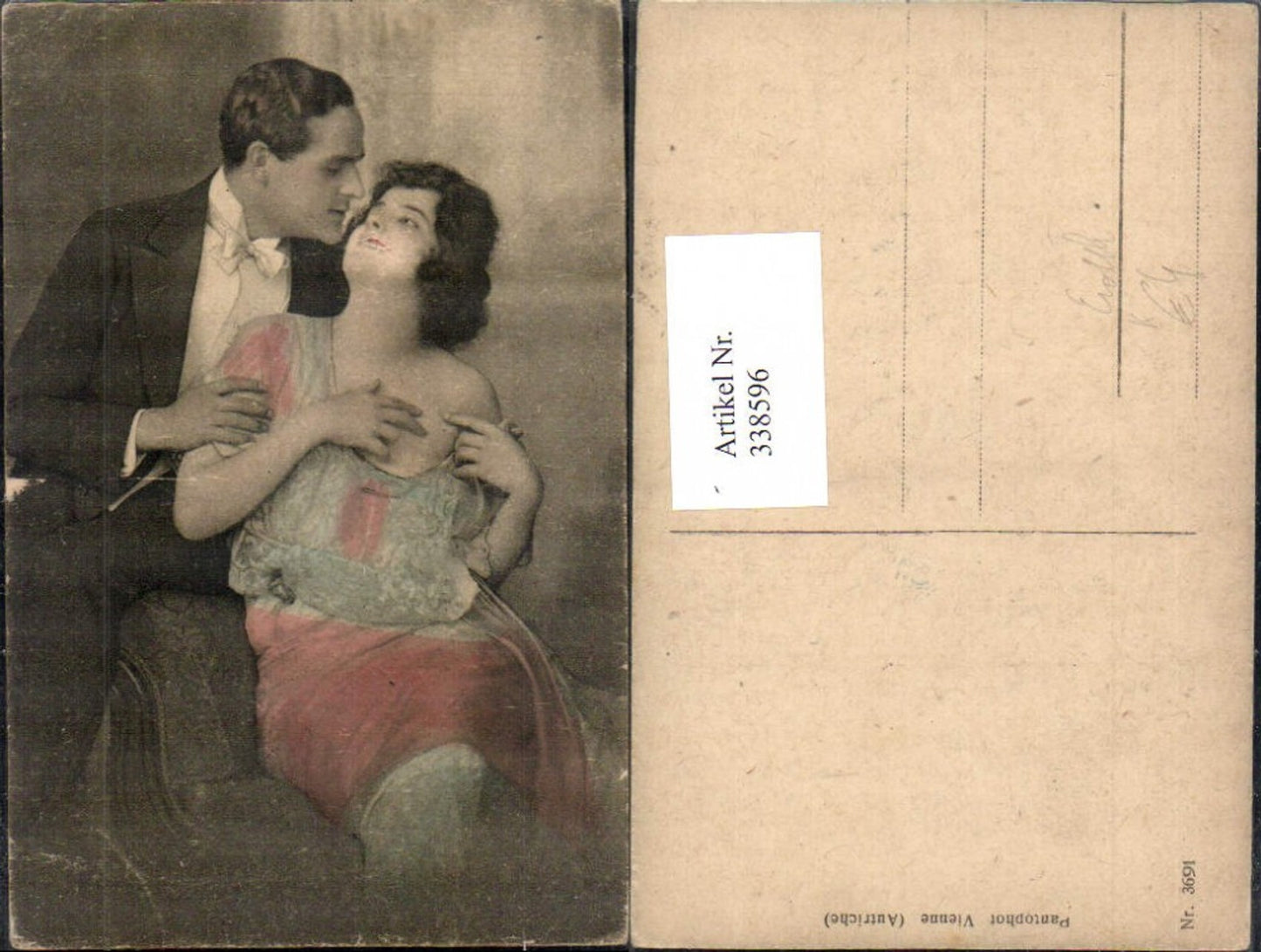 338596,Künstler Ak Liebe Paar Verliebter Blick Erotik