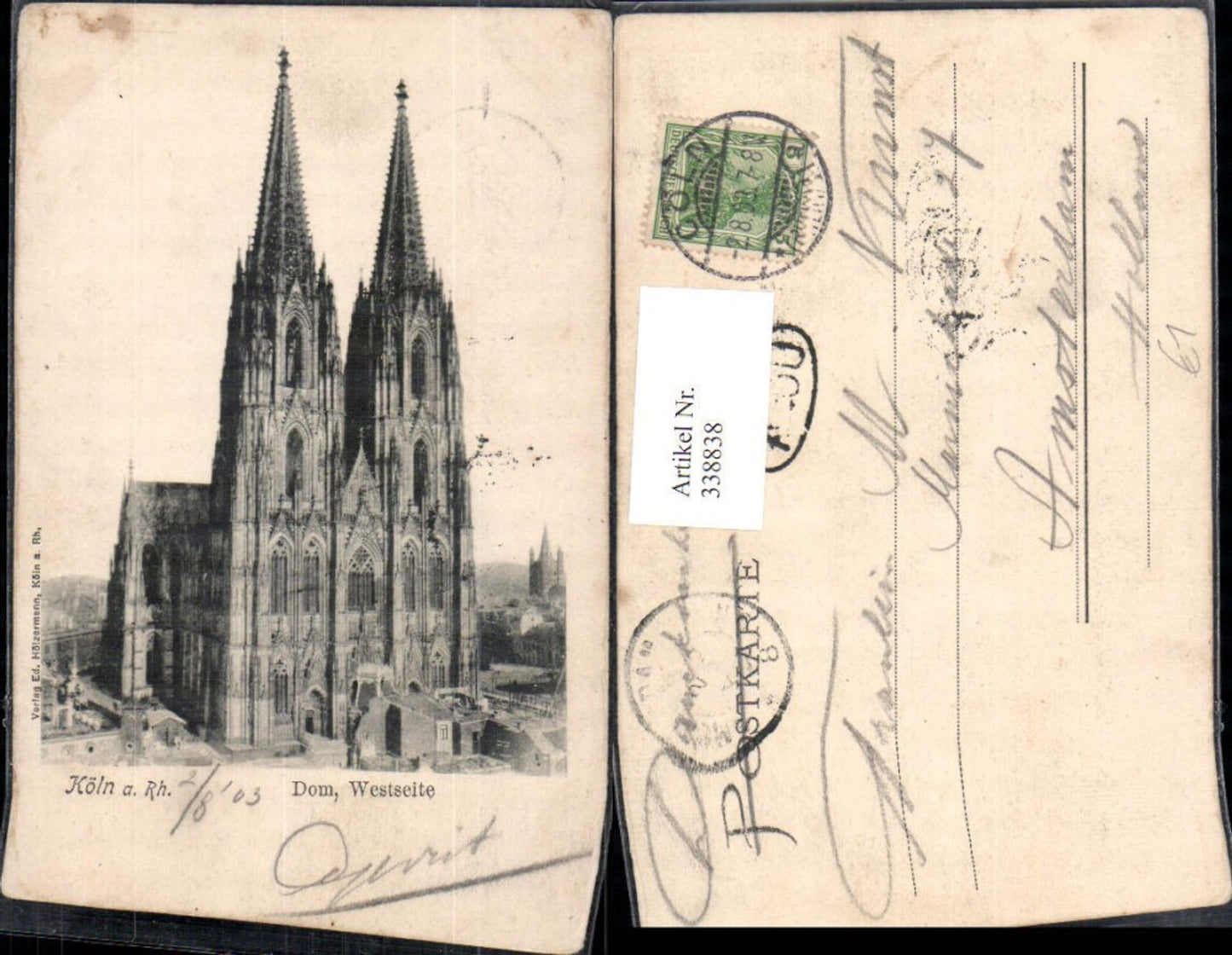 338838,Kirche Köln a. Rhein Dom Westseite