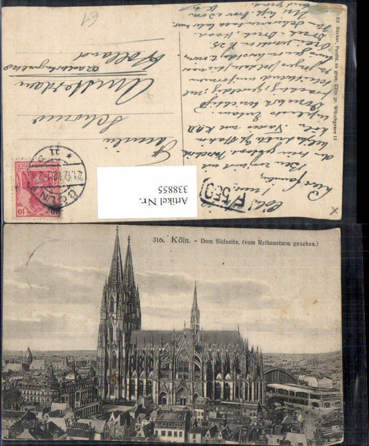 338855,Kirche Köln Dom Südseite v. Rathausturm