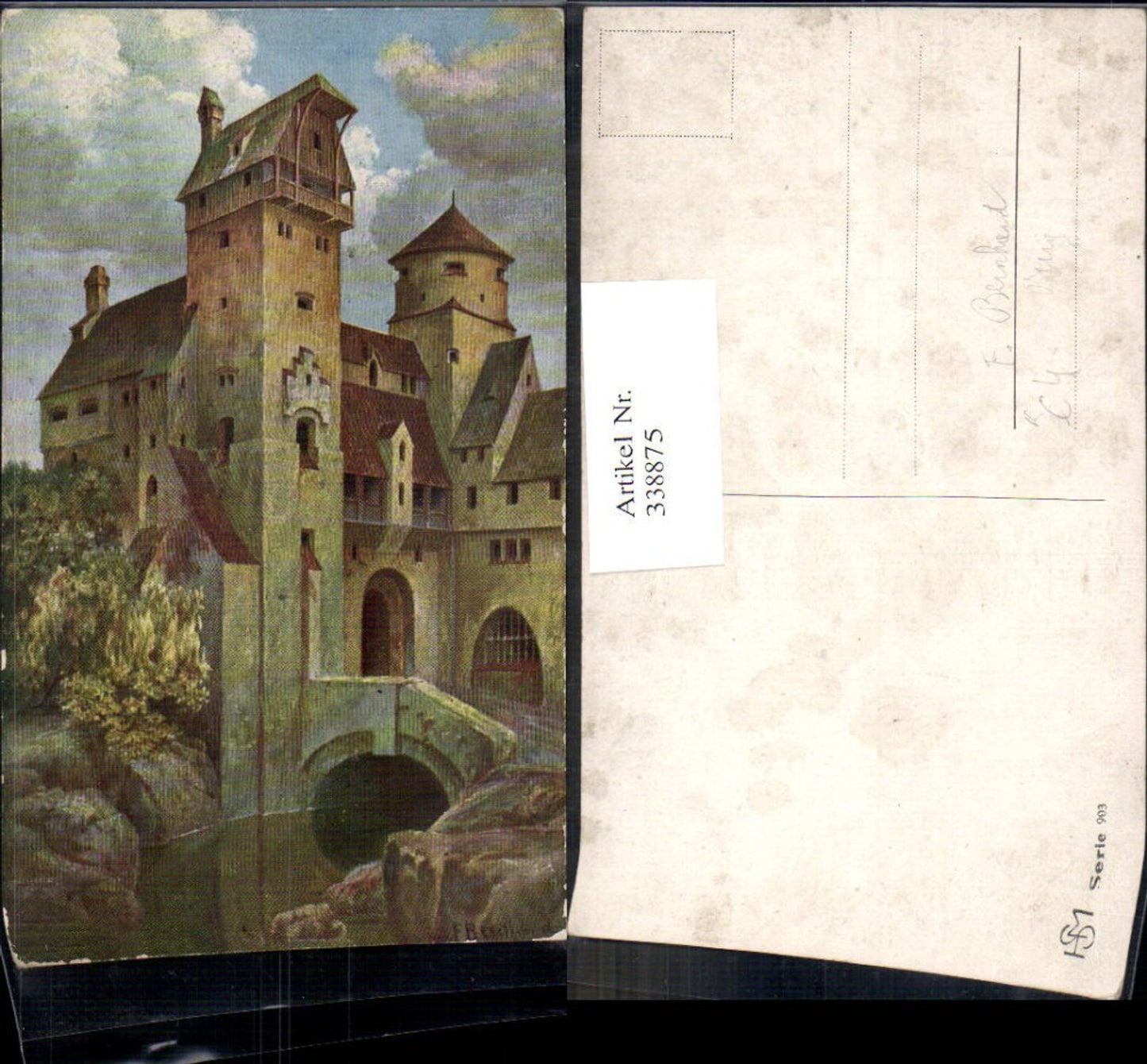 338875,Künstler Ak F. Bernhard Burg