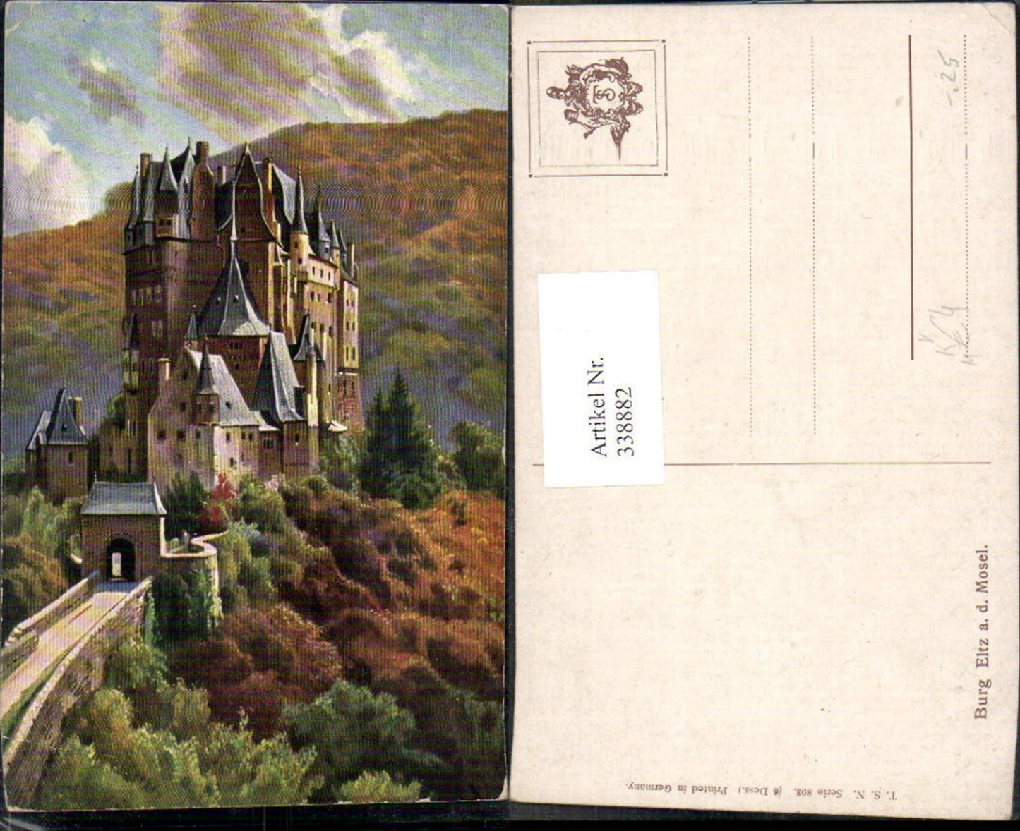 338882,Künstler Ak Burg Eltz a. d. Mosel pub Theo Stroefer 893