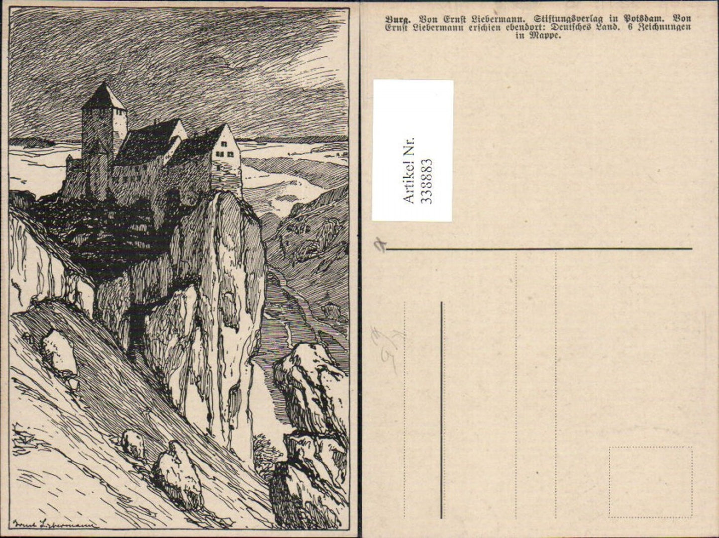 338883,Künstler Ak Ernst Liebermann Burg