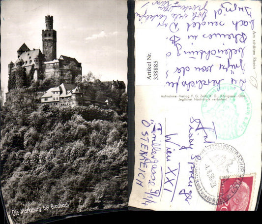 338885,Foto Ak Marksburg b. Braubach Burg