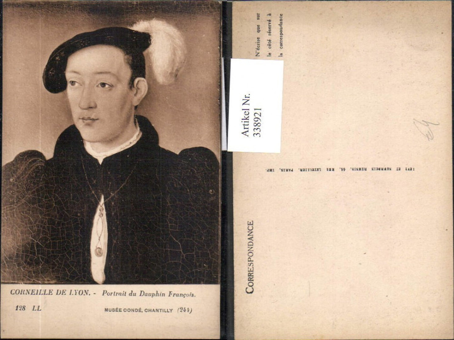 338921,Künstler Ak Portrait du Dauphine Francois Cornelille de Lyon Adel Monarchie