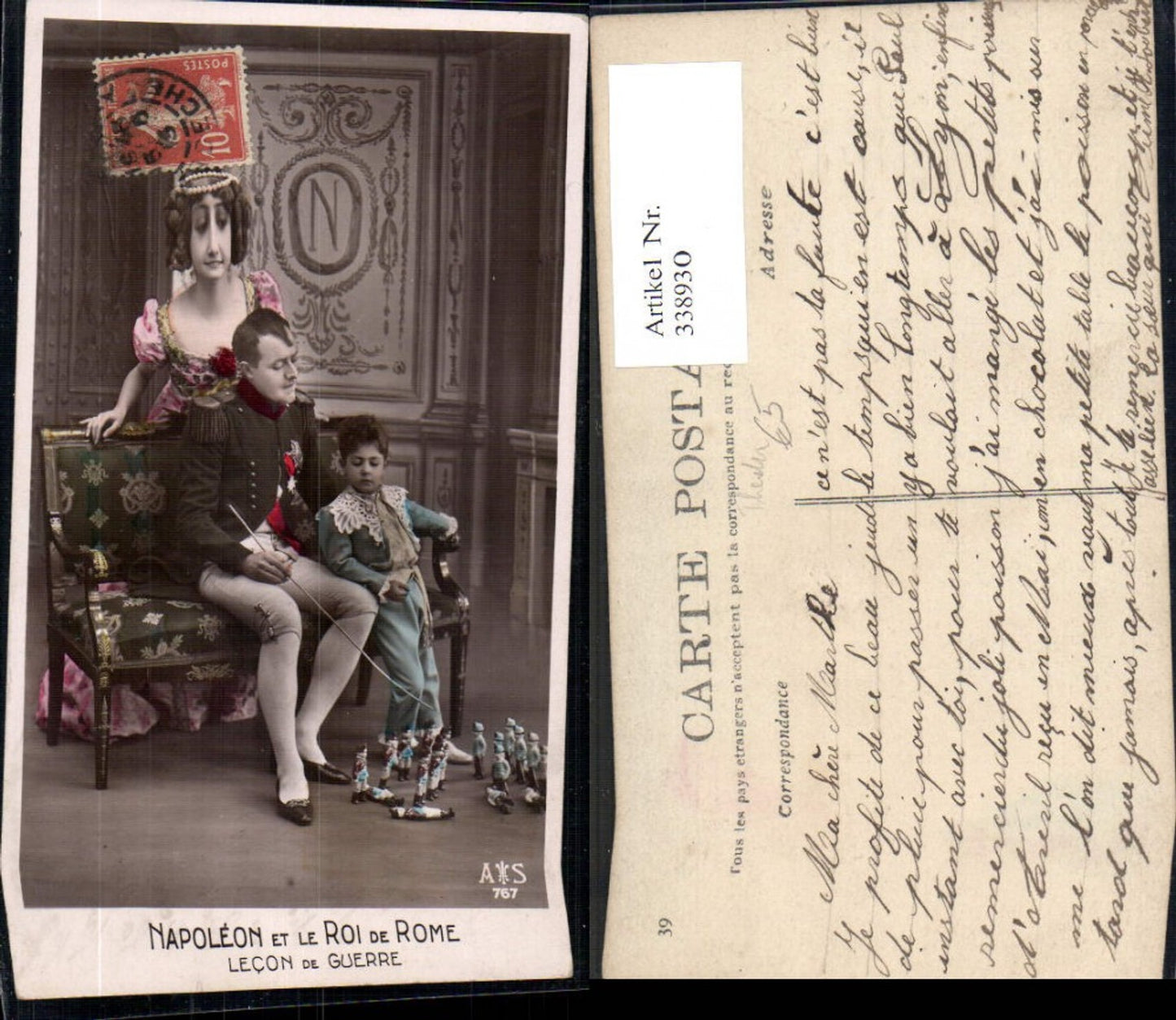 338930,Napoleon et le Roi de Rome Lecon de Guerre Adel Monarchie Theater