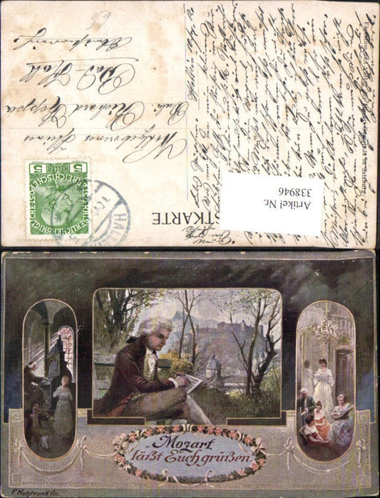 338946,Künstler Ak F. Kulstrunk Mozart läßt euch grüßen Komponist Musik