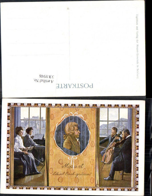338948,Künstler Ak Mozart läßt euch grüßen Komponist Musik