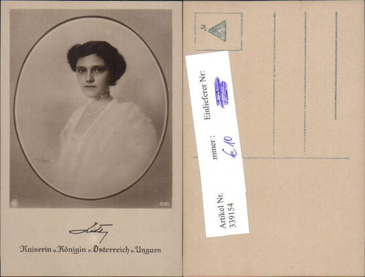 339154,Foto Ak Kaiserin Zita Bourbon Parma Habsburg Ungarn Österreich pub NPG 6160