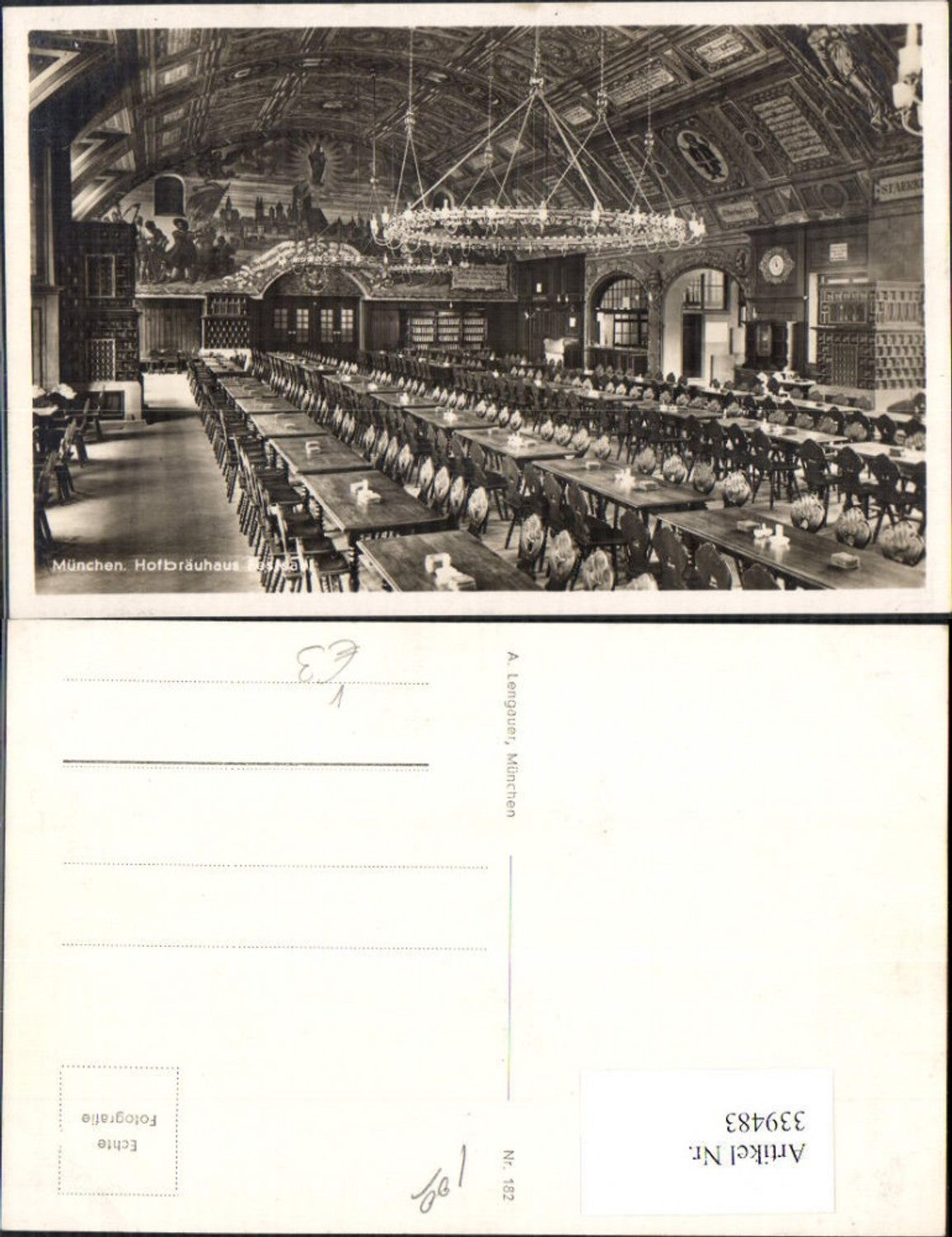 339483,Foto Ak München Hofbräuhaus Festsaal pub A. Lengauer 182