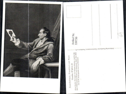 339730,Künstler Ak E. J. Schumann Goethe im 27. Lebensjahr Kunst Wissenschaft